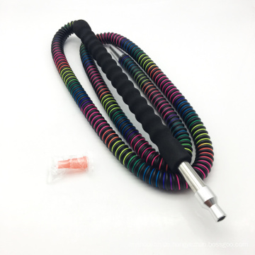 1,8 m Schwarz Acryl Shisha Shisha Schlauch mit Glasmundstück (ES-HH-011-4)